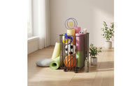 uncoveredGrid Storage Basket on Casters Ventilated Rolling Storage Basket Freestanding Organizer