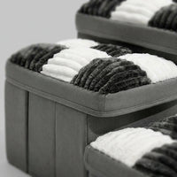 Dog Steps for Bed and Sofa with Foldable Design for Small Pets, Textile Pet Stairs with Built-In Storage Compartment, Reinforced Base for Stability