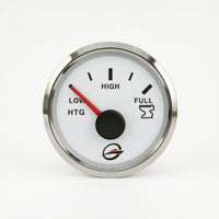 Marine Tank Level Gauge Three-Segment Scale Analog Level Dial Circular Bezel Flush Mount Gauge for Wastewater Systems