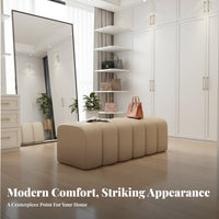 Soft Fabric Top Entryway Changing Stool Multi-Purpose Upholstered Bench Padded Seat Home Seating dense foam Filling for Apartment Dwellers, Interior Decorators, Bedroom, Cloakroom, changing area, Retail shop