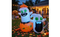 Inflate Inflatable Pumpkin with Ghosts Outdoor Halloween Inflatable Quick Inflation Pumpkin Ghost Easy Setup for Families, Homeowners, Yard, Lawn, Garden, Porch