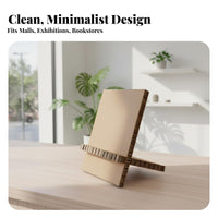 Cardboard PDQ Display Easy to Assemble Corrugated Cardboard Display Stand Lightweight Countertop Product Holder for Retail Stores, Commerce Shows