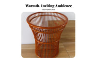 Woven Trumpet container Flared Shape Towel Holder Sturdy Handles for Homeowners