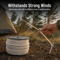 6mm x 50m Reflective Guy Rope for Tents and Tarps, Windproof Camping Clothesline