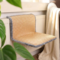 Cat Window Seat and Window Perch Hammock, Double-sided Warm Fleece Cat Hanging Bed for Indoor Use, Radiator Metal Frame Bed for Indoor Cat