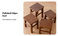Long-Lasting Backless Square Stool Simple Design Small Bench High Load-Bearing Capacity Low Seat Multi-Functional for Apartment Dwellers, Homeowners, Living Room, Bedroom, Entryway, Bathroom