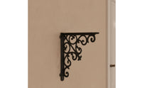 Bracket with Angel Motif Rustic Shelf Bracket Black Shelf Brackets with Mounting Screws for Craftspeople