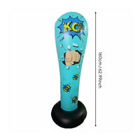 Inflatable Punching Bag Fast Spring Back Tumbler Freestanding Punching Pillar for Teens, Fitness