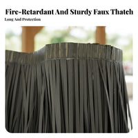 Heat Insulating Simulated Straw Roofing Weather Resistant Fake Straw Roof Panel Realistic Appearance for Designers, Gazebo, Tiki Bar, Garden