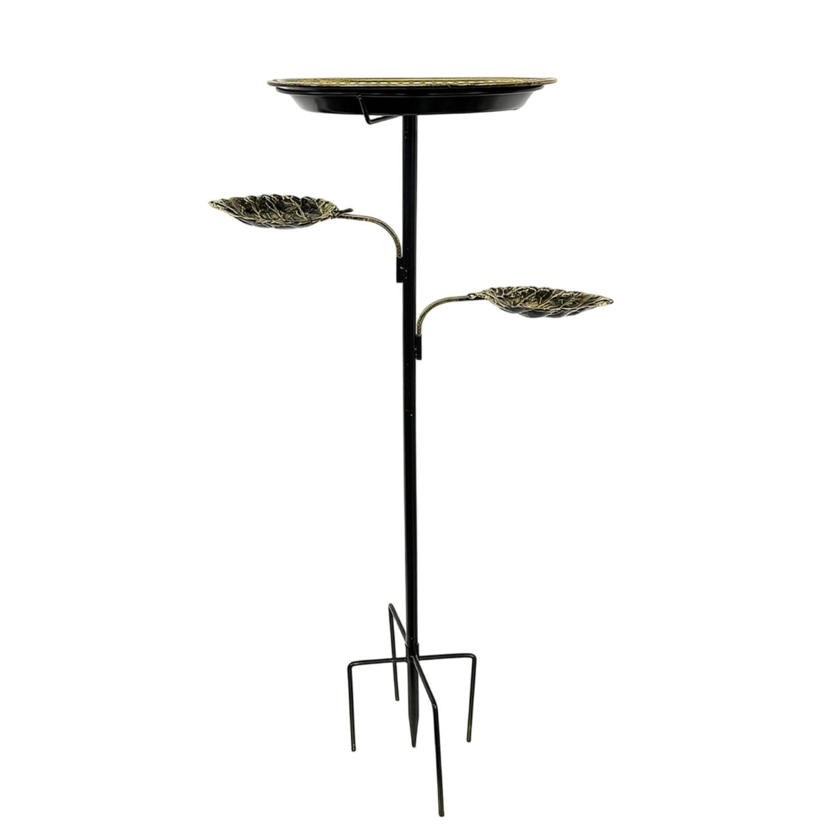 Bird Bath Bowl with Metal Stake Outdoor Ground-Stake Bird Bath Decorative Birdbath for Gardeners, Yard, Flower Beds, Lawn