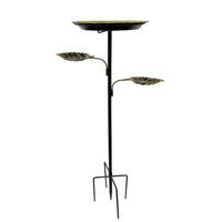 Bird Bath Bowl with Metal Stake Outdoor Ground-Stake Bird Bath Decorative Birdbath for Gardeners, Yard, Flower Beds, Lawn
