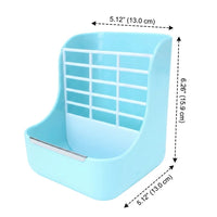 Bunny Hay Feeder with Hanging Hay Feeder Hooks, 2-in-1 Hay Rack and Food Bowl for Guinea Pigs, Anti-Waste Design for Chinchillas