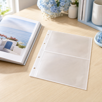 A4 A5 Loose-Leaf Album Refill Pages for Photo Cards and Handbooks, 4-Pocket 9-Pocket Card Sleeves