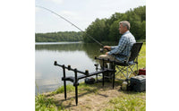 Double Rod Stand Telescopic Ground Stake Rod Holder Easy to Set up Ground Fishing Pole Holder for Outdoor