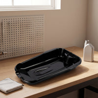 Slim Design Oil Drain Pan with Spout Shallow Oil Drain Pan Portable Anti Splash for Motorcycle Maintenance