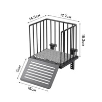Stainless Steel Basking Dock Ramp Stable Support Hook Mount Turtle Perch Heavy Duty Buoyant Basking Perch for Aquarium