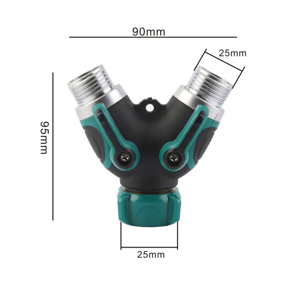 Anti-Kink Garden Hose Y Connector Leak Proof Y Hose Splitter Threaded Connection Faucet Splitter Heavy Duty for Irrigation