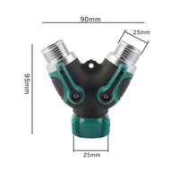 Anti-Kink Garden Hose Y Connector Leak Proof Y Hose Splitter Threaded Connection Faucet Splitter Heavy Duty for Irrigation