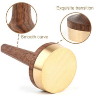 Band Display Stand Walnut Band Holder with Brass Base Jewelry Wooden Natural for Jewelers, Countertop Organization