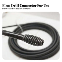Spiral Head Electric Drill Drain Snake Long-Lasting Construction Flexible Drain Cleaning Cable Heavy Duty for DIY Enthusiasts, Bathroom