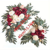 Artificial Chair Back Flower Bouquet for Wedding and Event Decoration