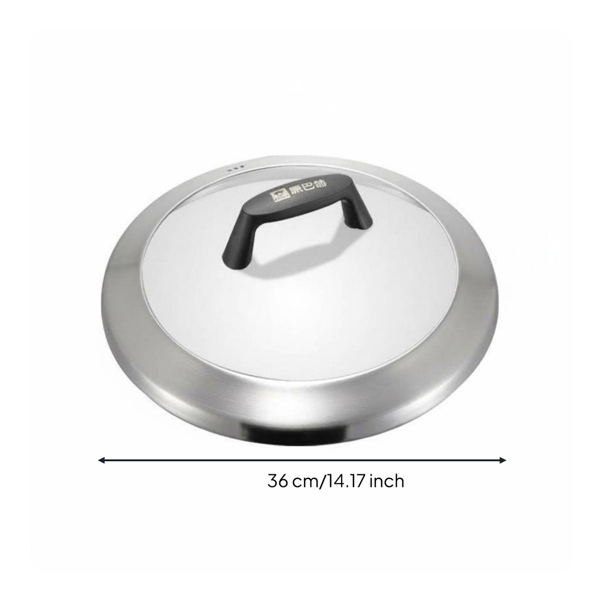 Easy to Clean Stainless Steel Pot Lid Heat Resistant Wok Lid Thickened Pot Cover Dishwasher Safe