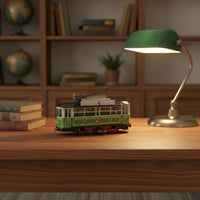 Hand-Cranked Trams Vintage-Style Tinplate Trams Decorative Streetcars for Shop Interior