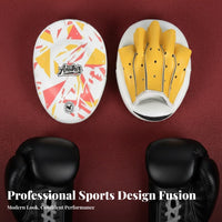 Force Absorption Curved Punch Target Shock-Absorbing Curved Focus Pad S Lightweight Boxing Focus Pad Long-Lasting for Athletes, Beginners, Sparring Practice, Home, Dojo, Cardio Workouts