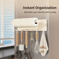 Pantry Roll Holder Made of Carbon Steel for Kitchen Wall or Fridge, Dispensing Paper Towel for Use