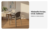 Stackable Design Molded Plastic Side Chair Ergonomic Backrest Molded Shell Chair Reinforced Construction Household Furniture Minimalist Design for Restaurant Owners, Families, Homeowners, Dining Room, Kitchen, Balcony, Bedroom