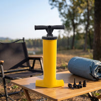 Manual Air Pump with Nozzles Portable Hand Air Pump with Hose Universal Upright for Paddlers, Outdoor, Camping