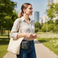 Compact Portable Waist Fan Rechargeable Waist Clip Fan for Commuters, Travel