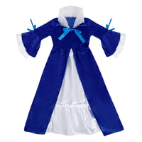 Velvet Dress with Long-Sleeved Historical Dress Flared-Cuff Settler Costume for School Performances