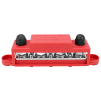 2 Pieces 48V DC 4-Way Bus Bar Positive and Negative 250A Bus Bar High Current 4 Stud Junction Block Heavy Duty for RV, Solar Panel, Automotive