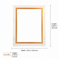 Glass Picture Frame 6x4, Photo Frame, Clear Freestanding Display, Gold Trim, Silver Trim, Rectangle