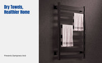Heated Towel Rack, Stainless Steel Bathroom Shelf, Smart Carbon Fiber Drying, Electric Heating, Modern Design