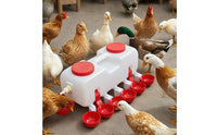Constant Water Level Automatic Chicken Waterer with Buoyant Valve Sturdy Automatic Chicken Waterer Continuous Self-Filling Poultry Drinker Fresh for Chickens