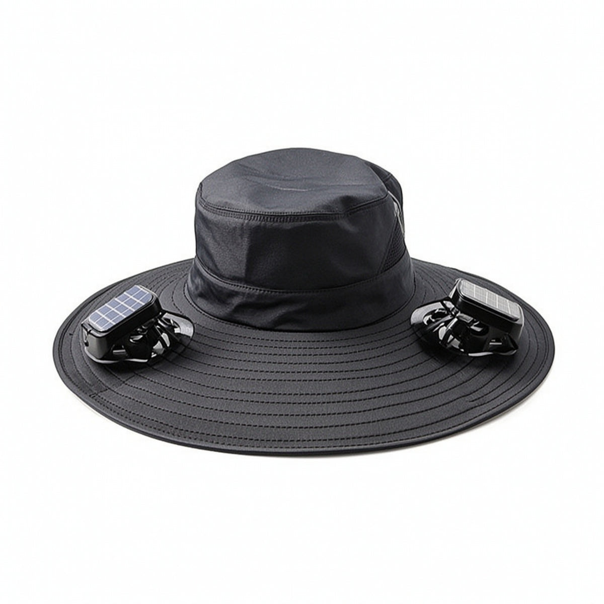 Wide Brim Sun Hat with Fan Cooling Sun Hat with Fan Breathable for Camping