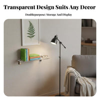 Clear Acrylic Floating Shelf multipurpose Use Clear Acrylic Rack Multi-Functional