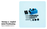 14 Pieces Precise Drilling 15 Degree Angle Drill Guide Portable 15 Degree Joint Angle Tool High Precision for Woodworkers, Furniture Making