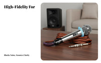Corded Handheld Audio Pickup Anti-Feedback Corded Audio Pickup Corded Singing Mic Full-Metal Frame Audio Equipment for Singers