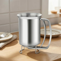 Spring-Loaded Pancake Batter Dispenser Multi-Size Batter Dispenser with Stand Sturdy Utensil Easy to Use for Breakfast Prep