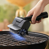 Cordless Electric Grill Brush with Replacement Heads Long-Lasting Electric Grill Brush Heat-Resistant Stainless Steel for Backyard Grilling