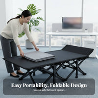 Foldable Design Adjustable Folding Cot Space-Saving Adjustable Reclining Cot Multi-Functional Nap Bed sturdy Duty Frame for Office Workers, Caregivers, Hospital, Travel, Camping, Garden