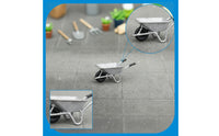 1/64 Scale Miniature Wheelbarrow Resin Wheelbarrow Model Detailed Diorama Decoration Tiny for Collectors