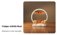 360° Rotatable Creative Landscape Hourglass Ever-Changing Scenery 3D Rotating Sandscape Picture Scratch Resistant Glass for Home, Restaurant