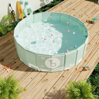Quick-Setup Foldable Pool Portable Non-Inflatable Pool Collapsible Sturdy for Children, Toddlers, Backyard, Garden, Patio