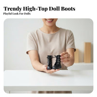 30cm Doll Boots Design BJD Doll Shoes Back Zipper Closure Miniature laced up Boots for Kids