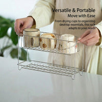 Shelf Organizer for Rectangular Under Cabinet Countertop Use, Racking Storage Shelving Unit for Kitchen Organizers