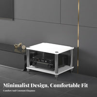 Stable and Long-Lasting High-Fidelity Amplifier Stand Heavy Duty Construction Shock Absorption Audio Rack Easy to Assemble Audiovisual Equipment Shelf Abrasion Resistant for Audiophiles, Home Theater, Listening Room